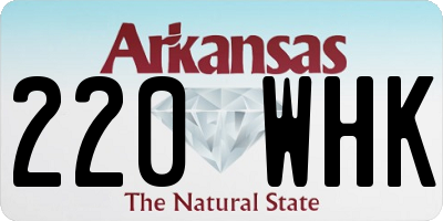 AR license plate 220WHK