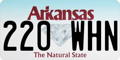 AR license plate 220WHN