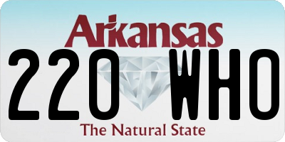 AR license plate 220WHO