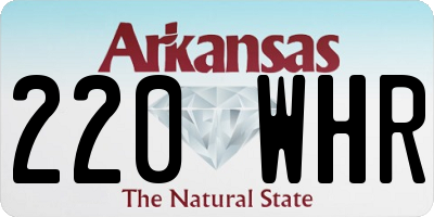 AR license plate 220WHR