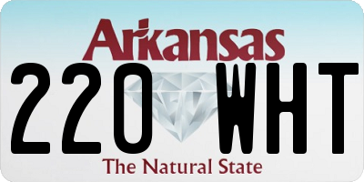 AR license plate 220WHT