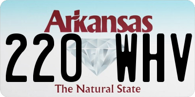 AR license plate 220WHV