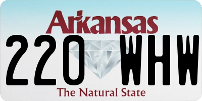 AR license plate 220WHW