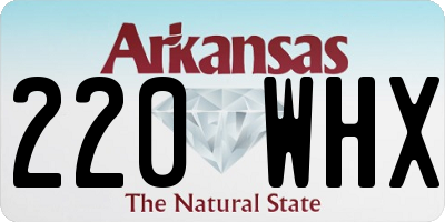 AR license plate 220WHX