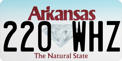 AR license plate 220WHZ