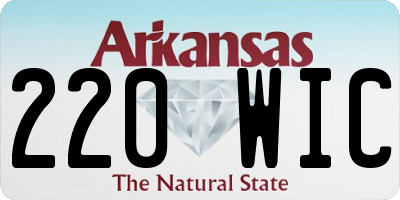 AR license plate 220WIC