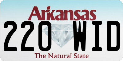 AR license plate 220WID