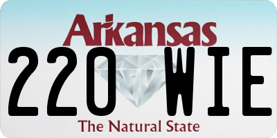 AR license plate 220WIE