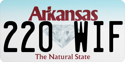 AR license plate 220WIF