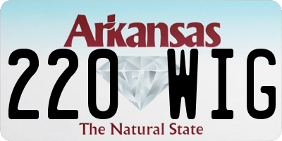 AR license plate 220WIG