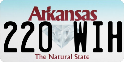 AR license plate 220WIH