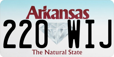 AR license plate 220WIJ