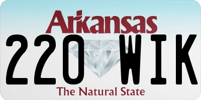 AR license plate 220WIK