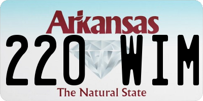 AR license plate 220WIM