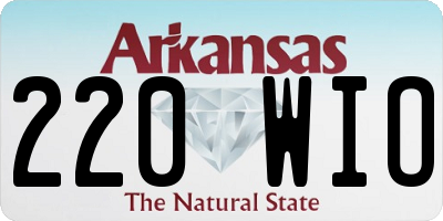 AR license plate 220WIO