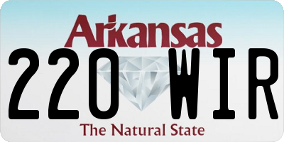 AR license plate 220WIR