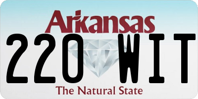 AR license plate 220WIT