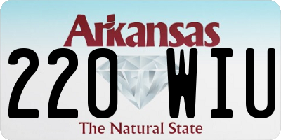 AR license plate 220WIU