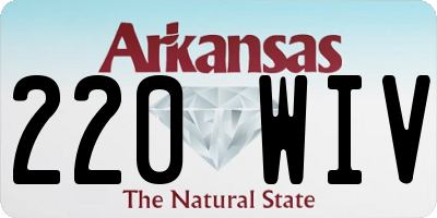 AR license plate 220WIV