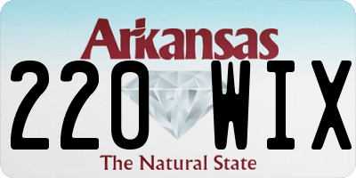AR license plate 220WIX