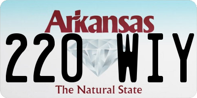 AR license plate 220WIY