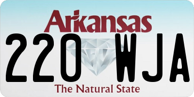 AR license plate 220WJA