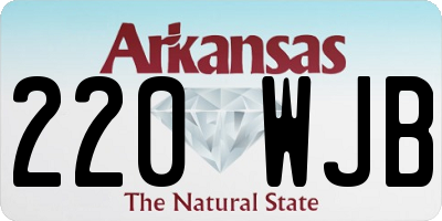 AR license plate 220WJB