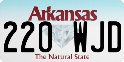 AR license plate 220WJD
