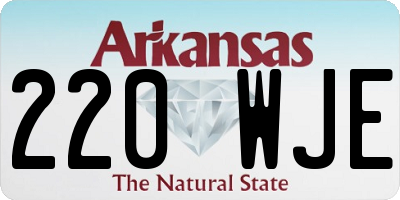 AR license plate 220WJE