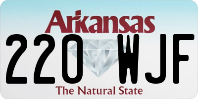 AR license plate 220WJF