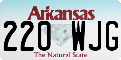 AR license plate 220WJG