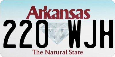 AR license plate 220WJH