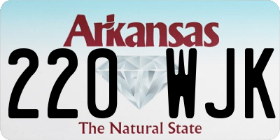 AR license plate 220WJK