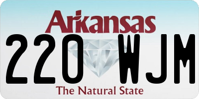 AR license plate 220WJM