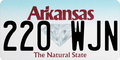 AR license plate 220WJN