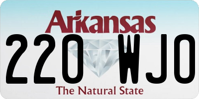 AR license plate 220WJO