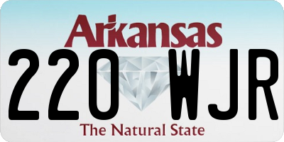 AR license plate 220WJR
