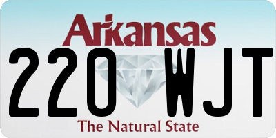 AR license plate 220WJT