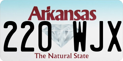 AR license plate 220WJX