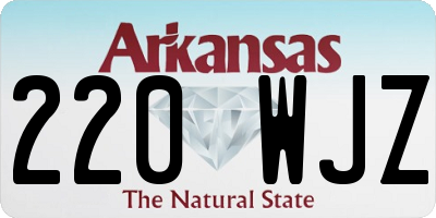 AR license plate 220WJZ