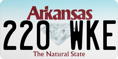 AR license plate 220WKE