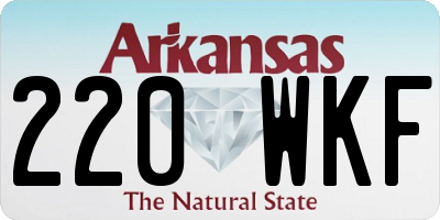AR license plate 220WKF