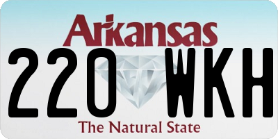 AR license plate 220WKH
