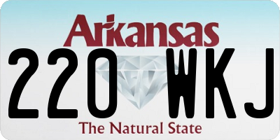 AR license plate 220WKJ