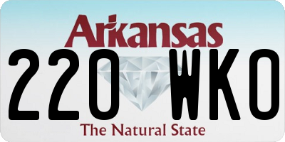 AR license plate 220WKO