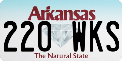 AR license plate 220WKS
