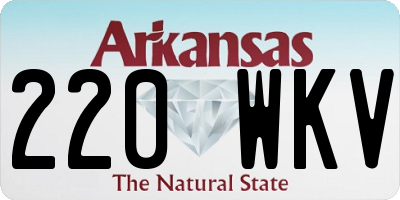 AR license plate 220WKV