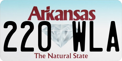 AR license plate 220WLA