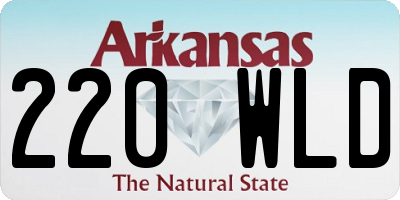 AR license plate 220WLD