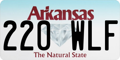 AR license plate 220WLF